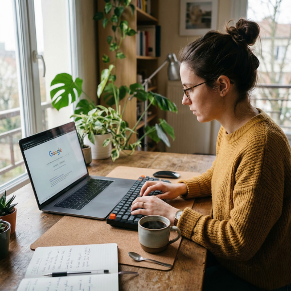 patient recherchant un thérapeute sur google ads